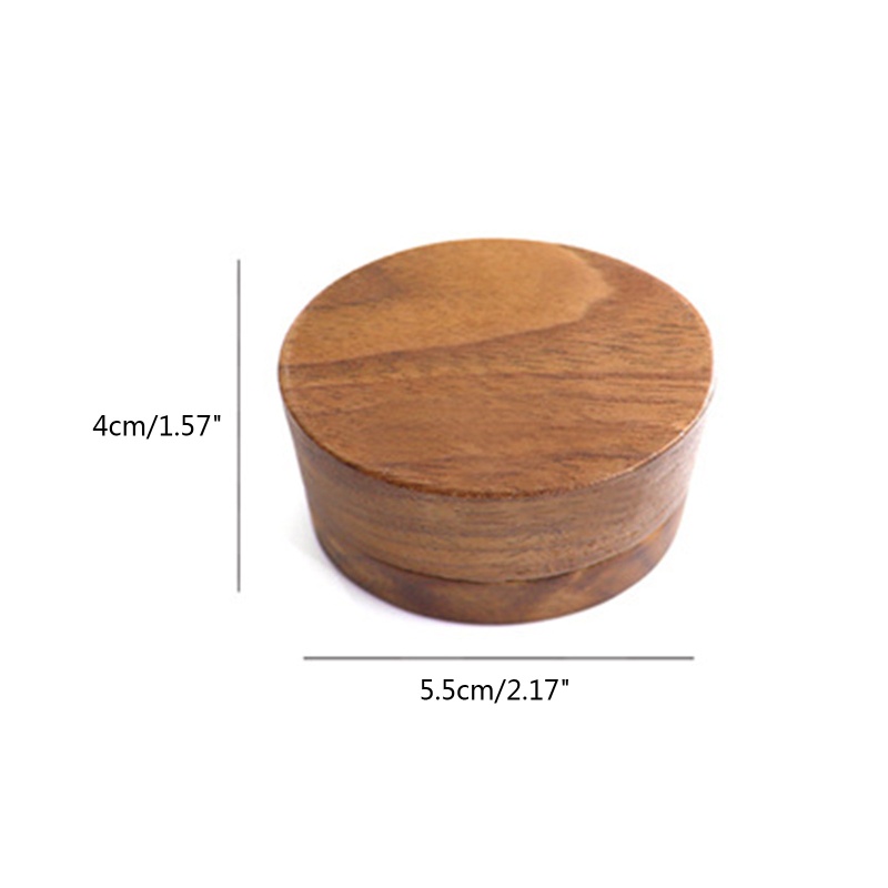 Flgo Hộp Đựng Nhẫn Đính Hôn Bằng Gỗ Óc Chó Màu Đen Hình Oval