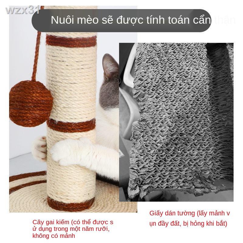 Trụ cào của mèo Sisal Thiết bị mài móng dọc không cạo mòn chống xước Bảng vuốt trêu chọc đồ chơi cho