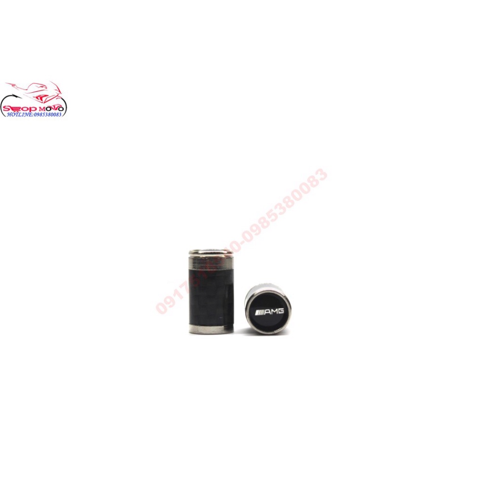 ỐC CHỤP CHÂN VAN CARBON CÓ LOGO GẮN CHO OTO - XE MÁY  (GIÁ 1 ĐÔI) Ảnh thật Sp
