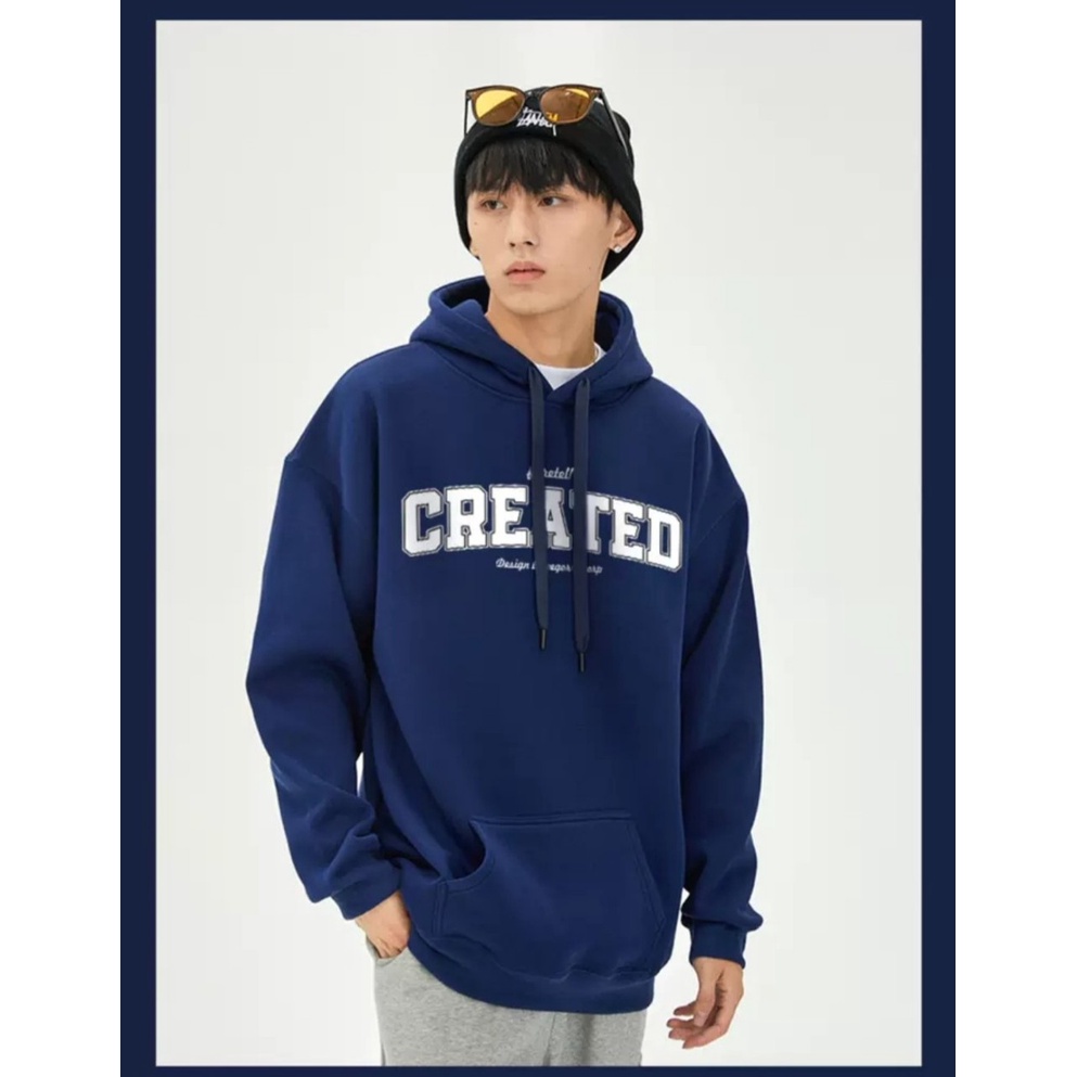 Áo Hoodie Mũ Trùm Đầu CREATED Nỉ Fom Nam Nữ Trẻ Trung Năng Động, Nỉ Ngoại Dày Dặn Thời Trang Ho Trend Mã GAREM 2203