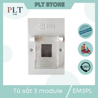 Tủ điện vỏ kim loại chứa 3 module sino em3pl , em3ps