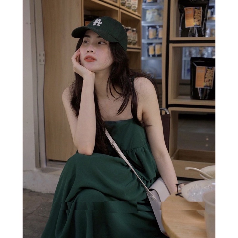 Đầm hai dây 🌸 Váy babydoll hai dây xếp tầng maxi dáng suông Ulzzang style Hàn Quốc PHULA | WebRaoVat - webraovat.net.vn