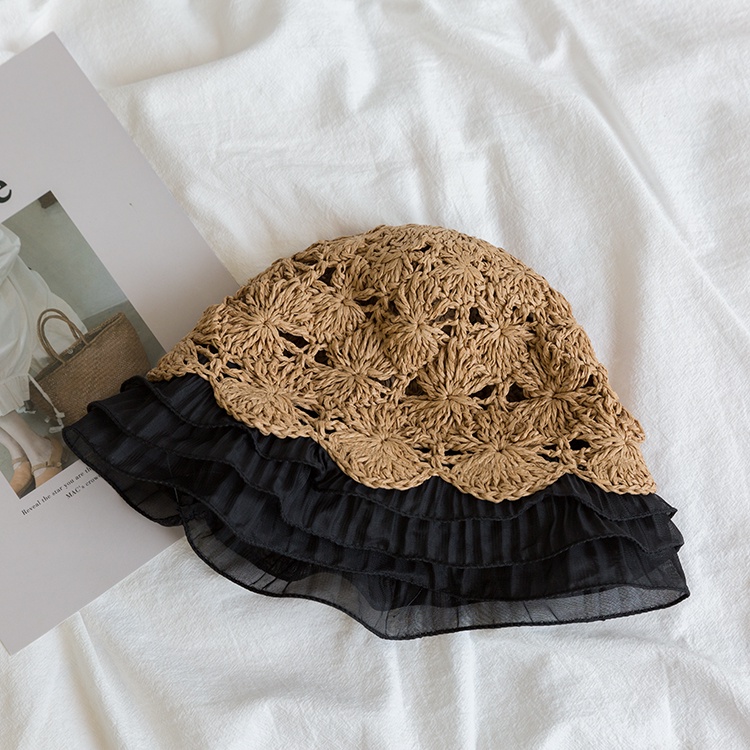 Nón Vành Rộng Phối Ren Phong Cách Nhật Bản Thời Trang Cho Nữ