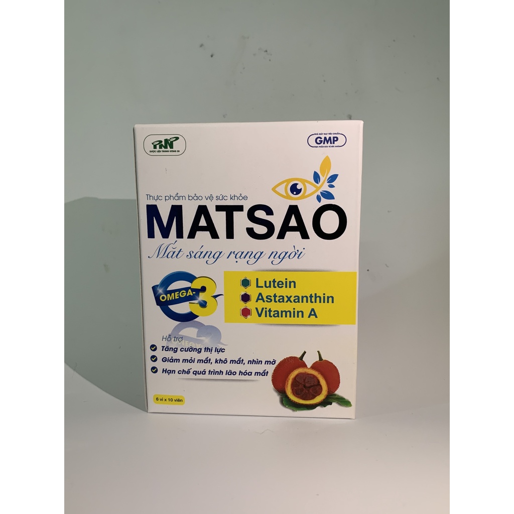 Viên uống Matsao - Hỗ trợ tăng cường thị lực, giúp giảm mỏi mắt, khô mắt và nhìn mờ