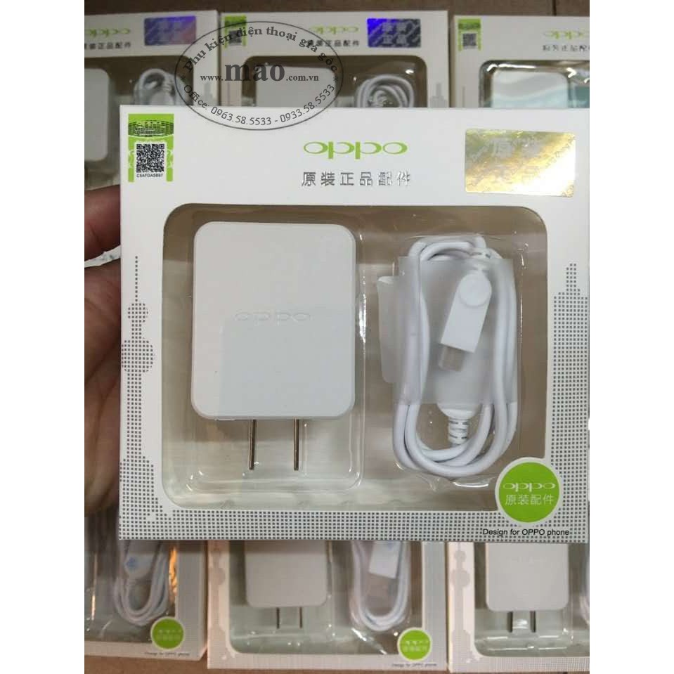 BỘ SẠC OPPO VUÔNG 2A LOẠI XỊN MÀU TRẮNG