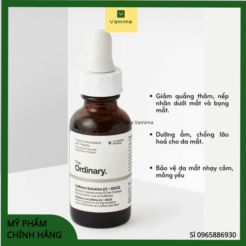 Tinh chất dưỡng mắt The Ordinary Caffeine Solution 5% + EGCG - Vamima Cosmetic