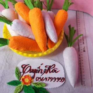 Củ cà rốt củ cải làm từ vải dạ sz 20cm