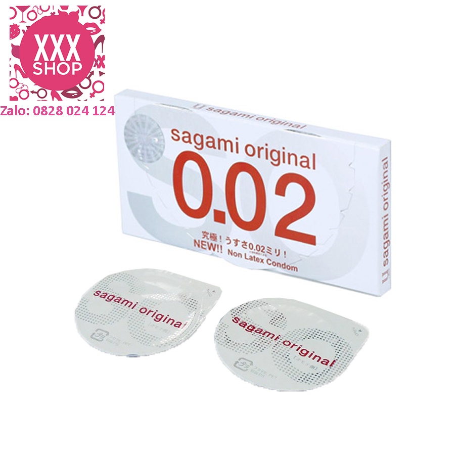 Bao Cao Su Sagami Original 0.02 siêu siêu mỏng - Hộp 2 Cái
