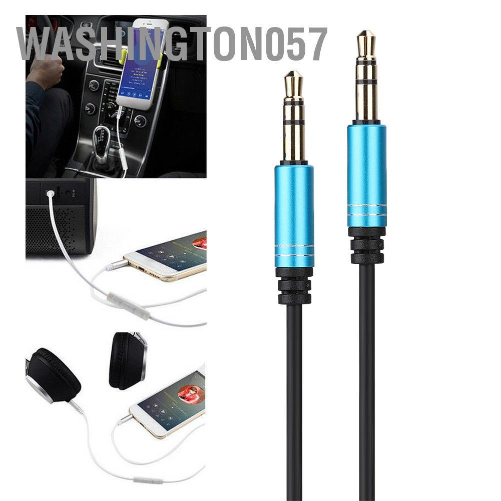 Washington057 Car 3.5mm AUX Cable With Microphone Volume Control Audio