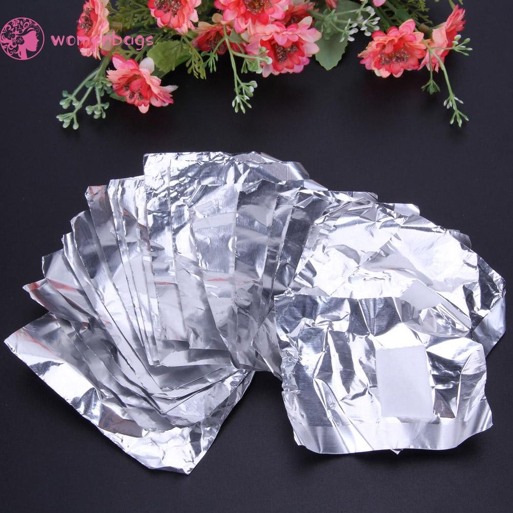 Set 100/200/300/500 Miếng Giấy Thiếc Bọc Ngâm Móng Tay<br>