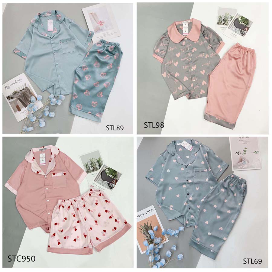 Bộ Pijama Lụa Mặc Nhà Cực Mát