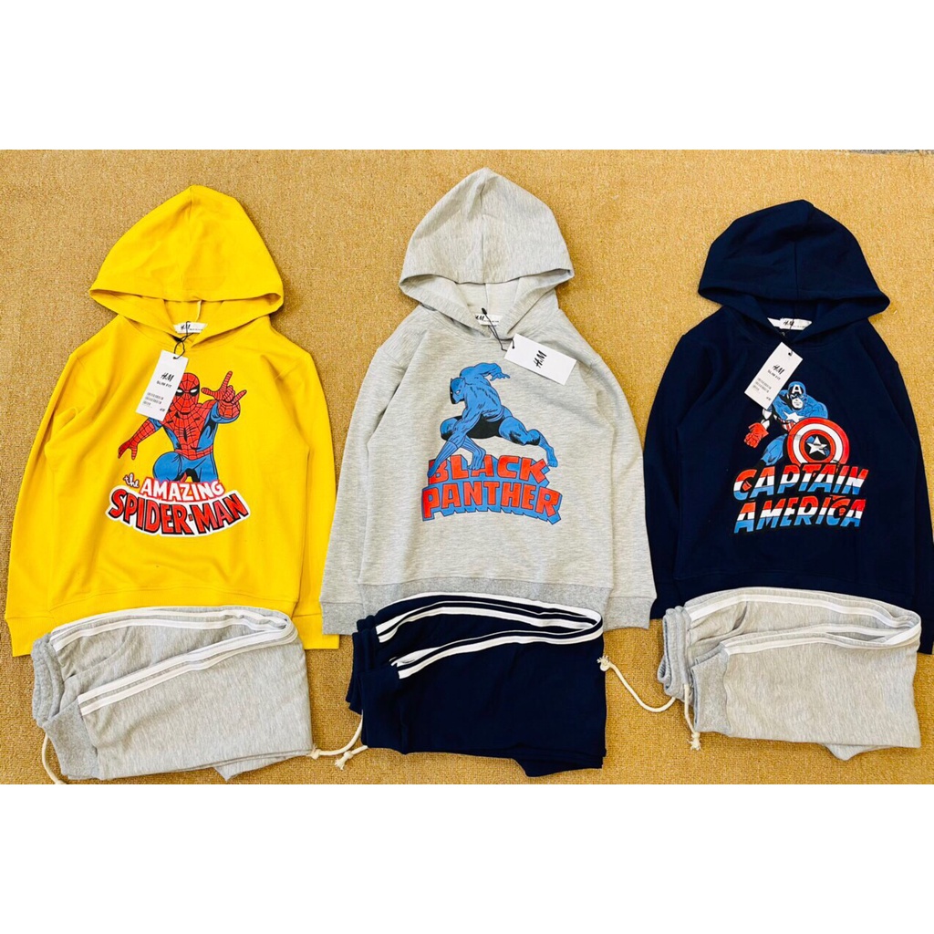 Bộ nỉ da cá HM áo hoodie