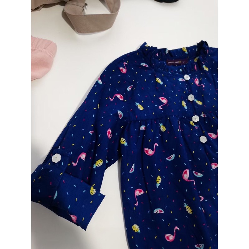 Áo váy sơ mi bé gái Sergent M 2-6 tuổiÁo cotton cao cấp xuất dư