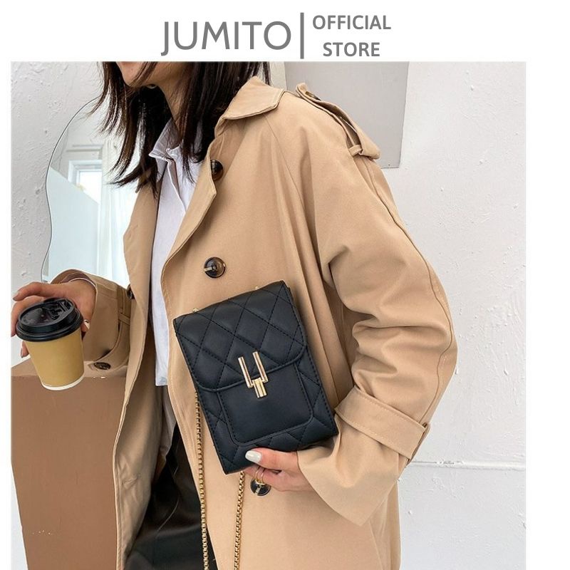 Túi xách nữ đeo chéo đeo vai hộp mini dây xích da pu pu siêu xinh JUMITO SF1815