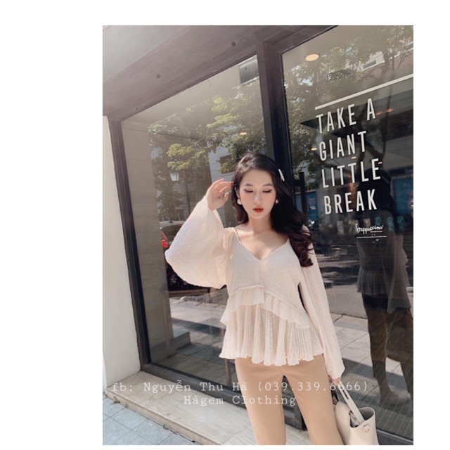 (Ảnh thật) áo lụa chấm bi siêu xinh