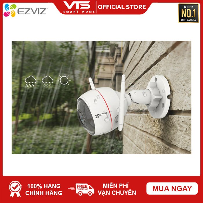 Camera WIFI Ngoài trời EZVIZ C3W PRO 4MP IP67, Màu Ban Đêm, Âm Thanh 2 Chiều, Đèn và Còi Báo Động, AI