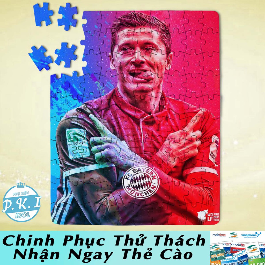 HÀNG XUẤT KHẨU - Jigsaw Puzzle Robert Lewandowski - Tặng Thẻ Cào Cho Ai Xếp Được