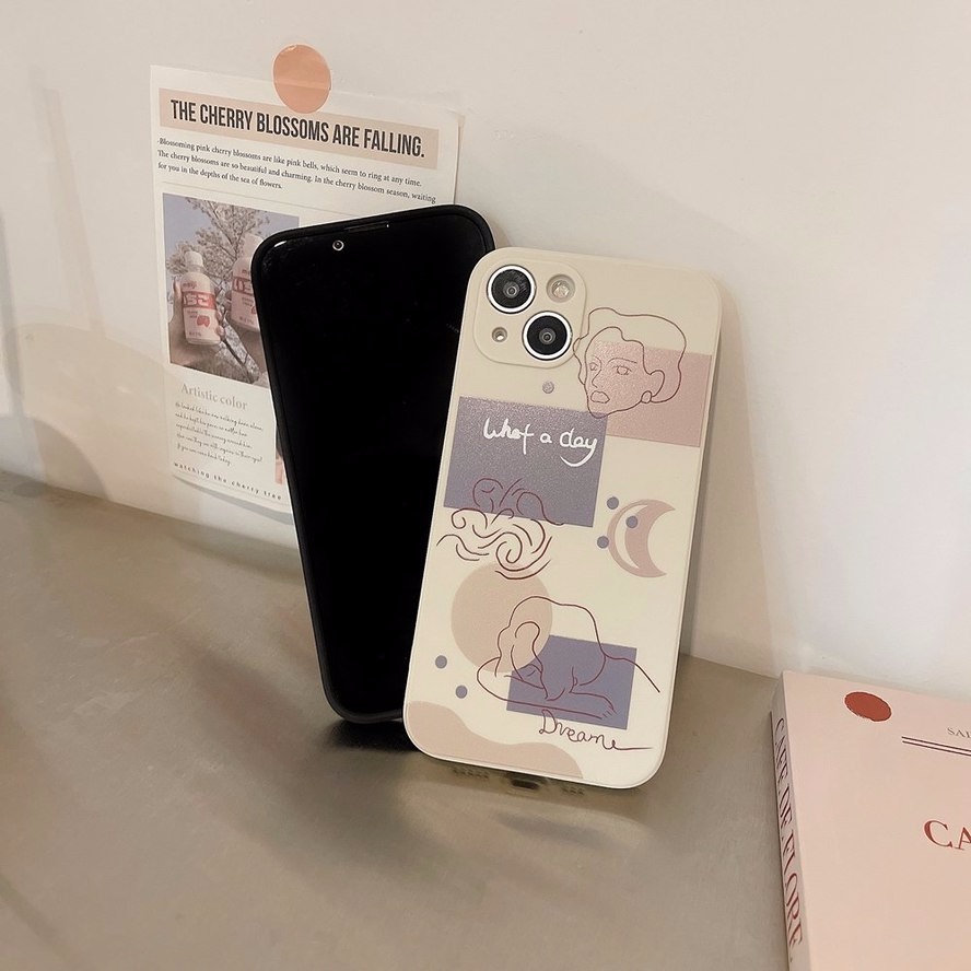 Ốp Điện Thoại Mềm Phối Da Nghệ Thuật Cho iPhone 13 12 11 Pro Xs Max XR X 6 6s Plus SE 2020