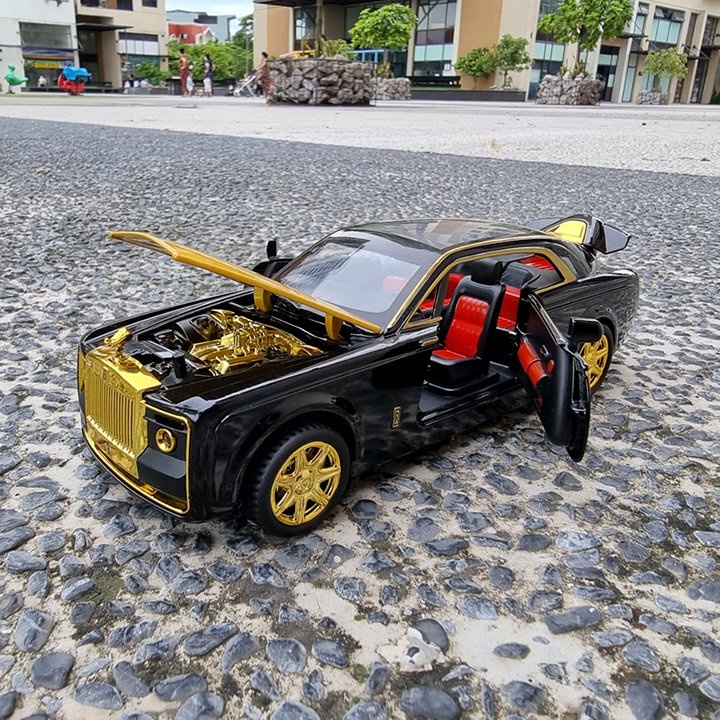 Mô Hình Xe Ô Tô Rolls-Royce Phantom. Phiên Bản Đặc Biệt. Tỉ lệ 1:24 bằng hợp kim. Có bánh đà