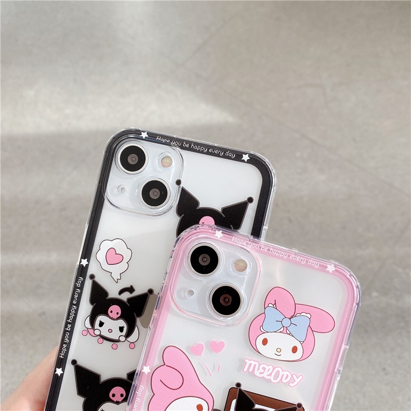 Ốp Điện Thoại Họa Tiết Melody Kuromi Chống Sốc Cho iphone 14 13 11 12 pro max i13 14 Plus