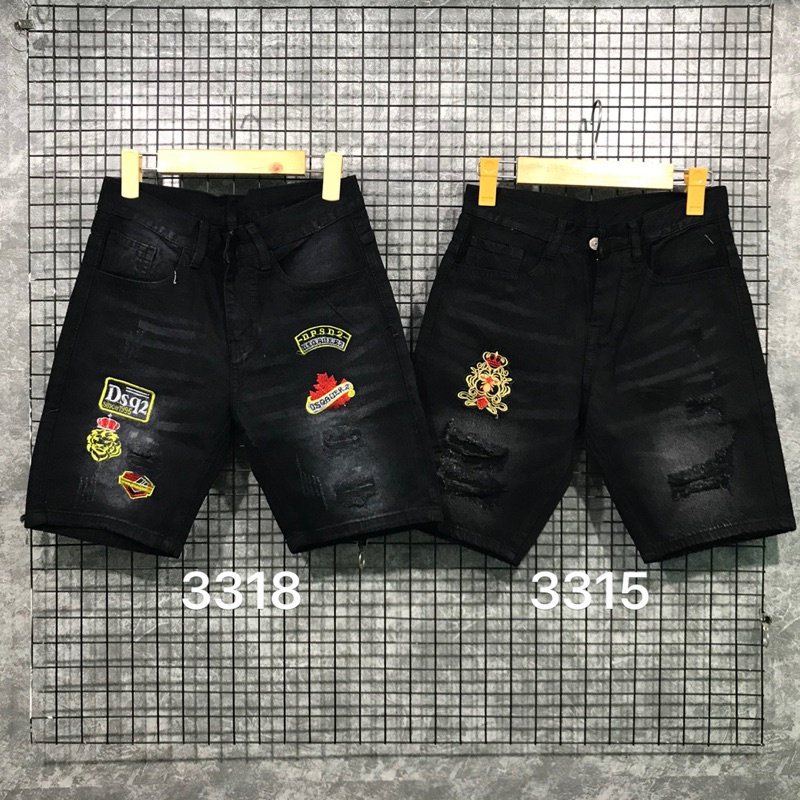 Quần Short Jean Nam Rách chất liệu cao cấp