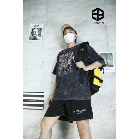 Quần wash loang essential fear of god chất liệu cotton