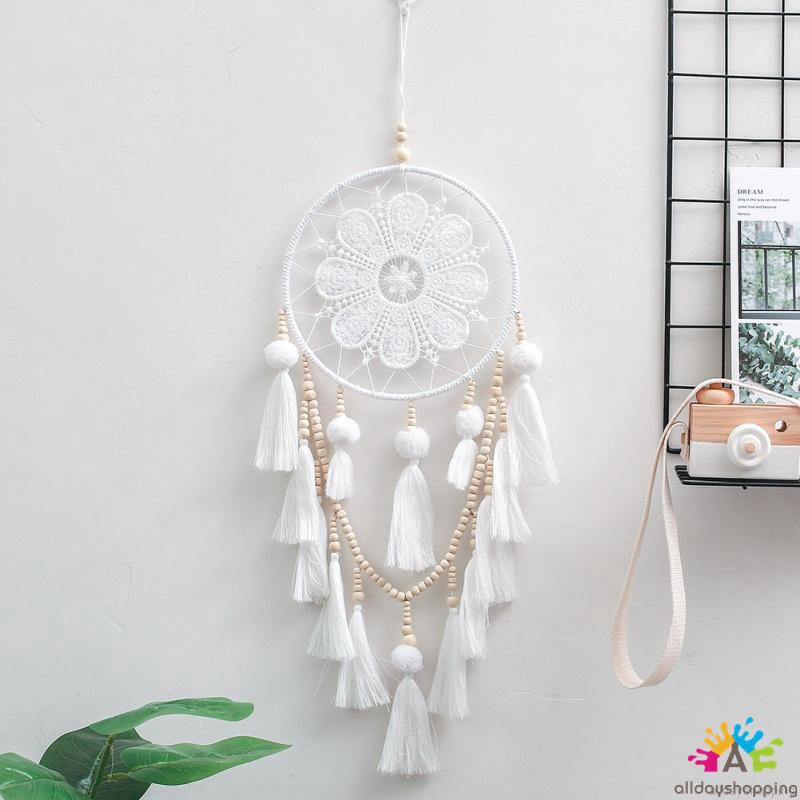 Dreamcatcher đính lông vũ dùng làm đồ trang trí