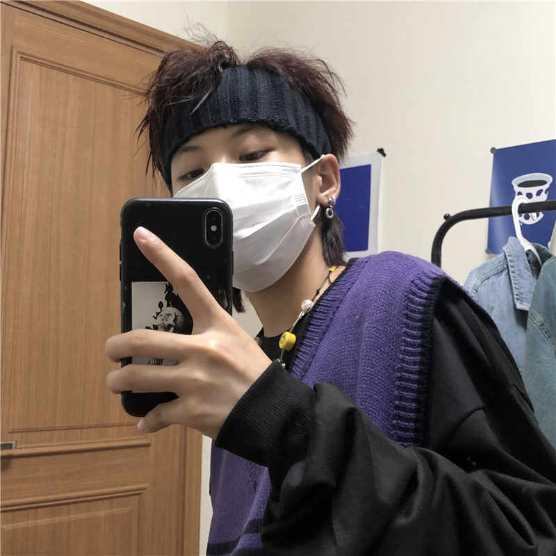 Băng đô len dệt kim phong cách Hàn Quốc Harajuku cá tính dễ phối đồ 222321