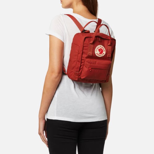 Balo thời trang Fjallraven Kanken Mini Deep Red/Random Blocked