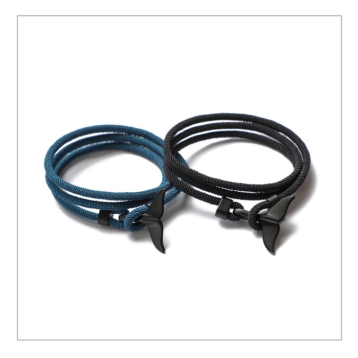 Vòng tay Nam Cá Voi May Mắn Thể Hiện Cá Tính Chất Loki Accessories Nhiều Màu Độc Đáo - Lắc Tay Nam Chất Liệu Dây Bền Bỉ