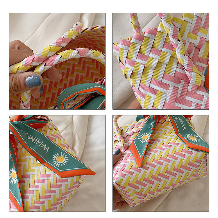 Túi xách đan cói phong cách mùa hè thời trang xinh xắn cho nữ