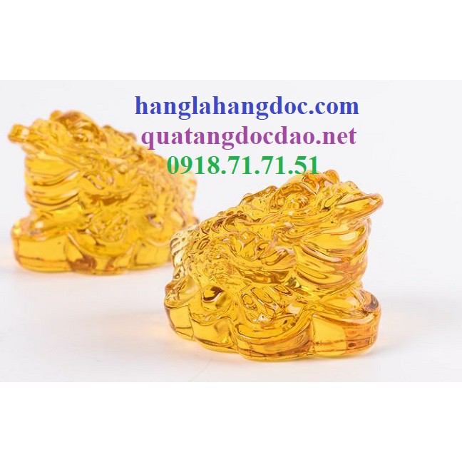 Con cóc (thiềm thừ) 6.5cm bằng pha lê, phong thủy thu hút tài lộc & may mắn