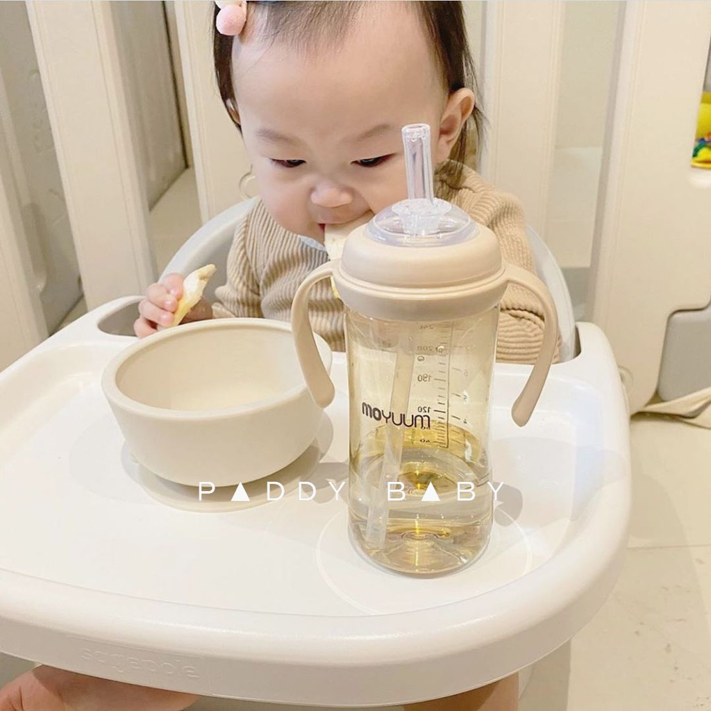Set hút quả tạ + tay cầm bình sữa/ bình nước Moyuum 170ml&amp; 270ml Hàn Quốc kèm bộ vệ sinh - made in Korea