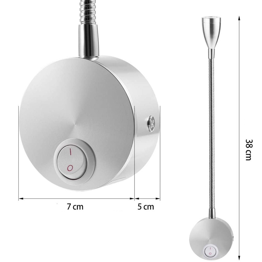 Đèn đọc sách đầu giường LED 3W - 220V, Đèn học và làm việc, Đèn rọi chiếu điểm trang trí