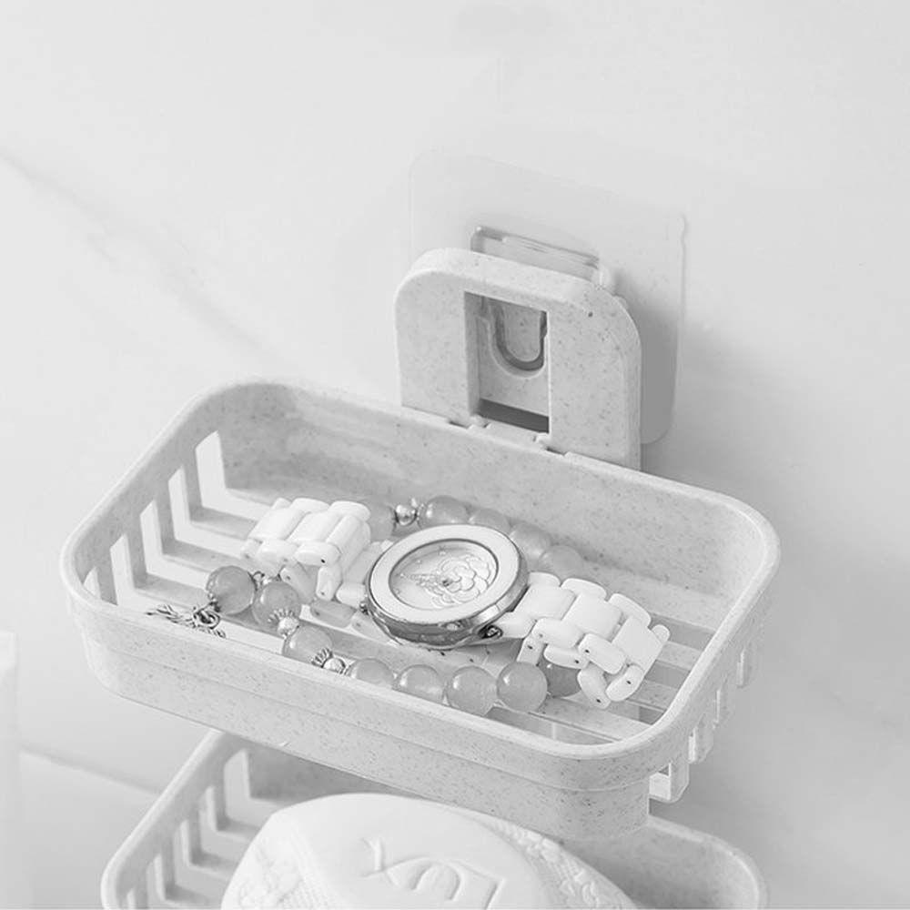 Giá Đỡ Mỹ Phẩm Gắn Tường Không Cần Đục Lỗ Chống Nước Sắp Xếp Gọn Gàng Cho Nhà Bếp Nhà Tắm