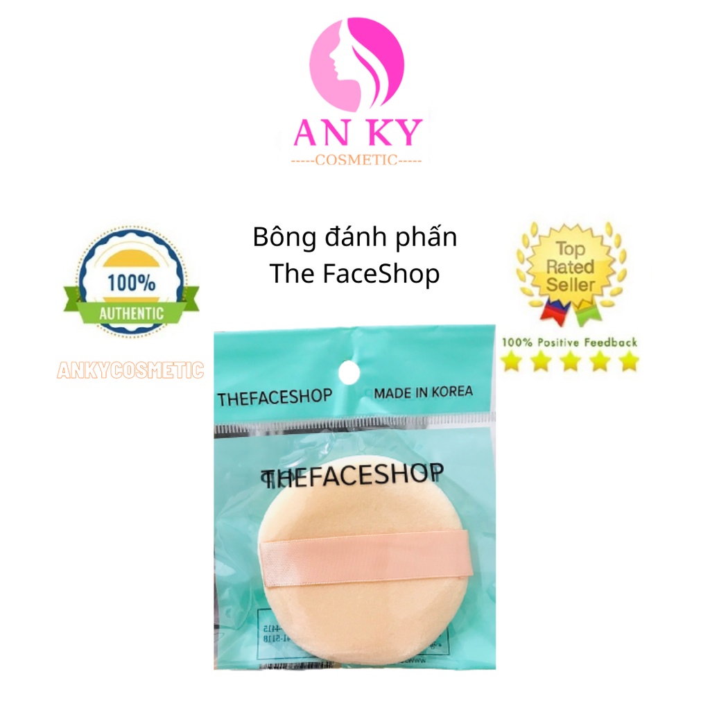 Bông Đánh Phấn The Face Shop Loại Tròn Hàn Quốc