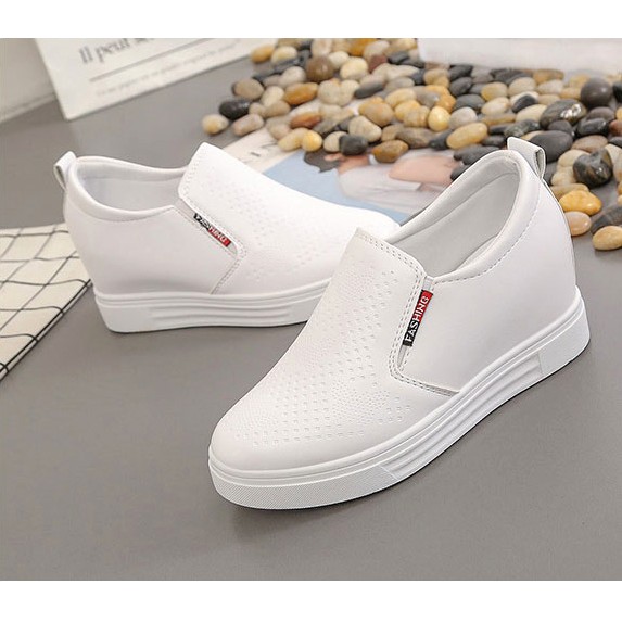 Giày Sneaker Nữ Độn Đế 6cm Mã H24 có video