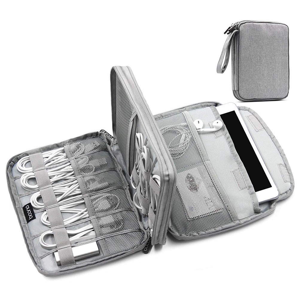 baona Travel Gadget USB Cable Organizer Case Phone Power Bank Ipad Mini Storage Bag