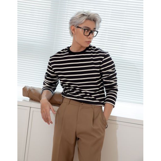 [PAPER STUDIO] Áo thun nam sọc ngang tay dài basic | BigBuy360 - bigbuy360.vn