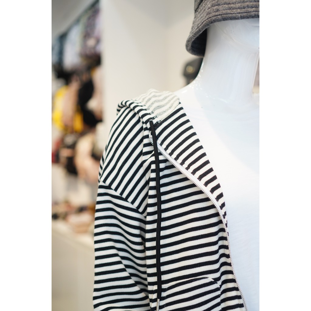 Áo Khoác Thun Menina Sọc 074 Đen | BigBuy360 - bigbuy360.vn