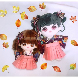 Trang phục Hakama cho doll bông 20cm, 15cm