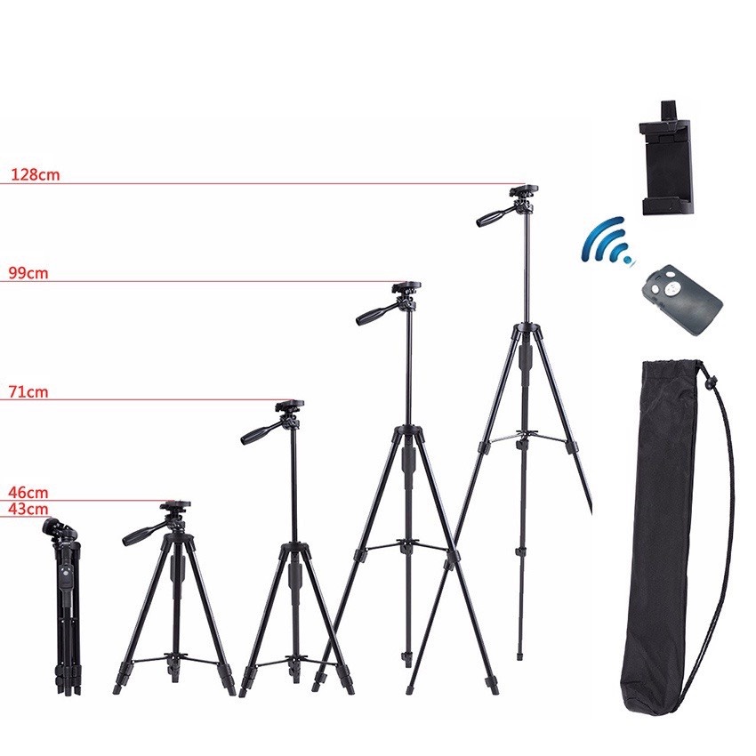 [Chân chụp ảnh] Chân đế Tripod Bluetooth cho điện thoại và máy ảnh TTX - 6218 (Kèm túi đựng và remote bluetooth)