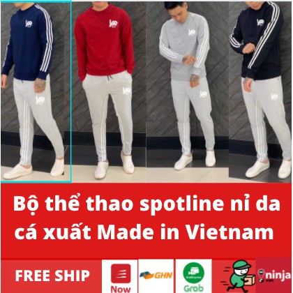 [XẢ] Bộ đồ thể thao spotline nỉ da cá xuất cao cấp Made in Vietnam