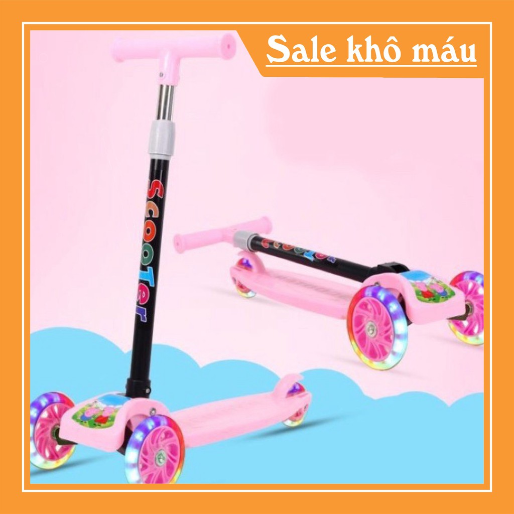 Xe Trượt Scooter 3 Bánh Đèn Led Phát Sáng - Gấp Gọn Thông Minh [SIÊU BỀN]