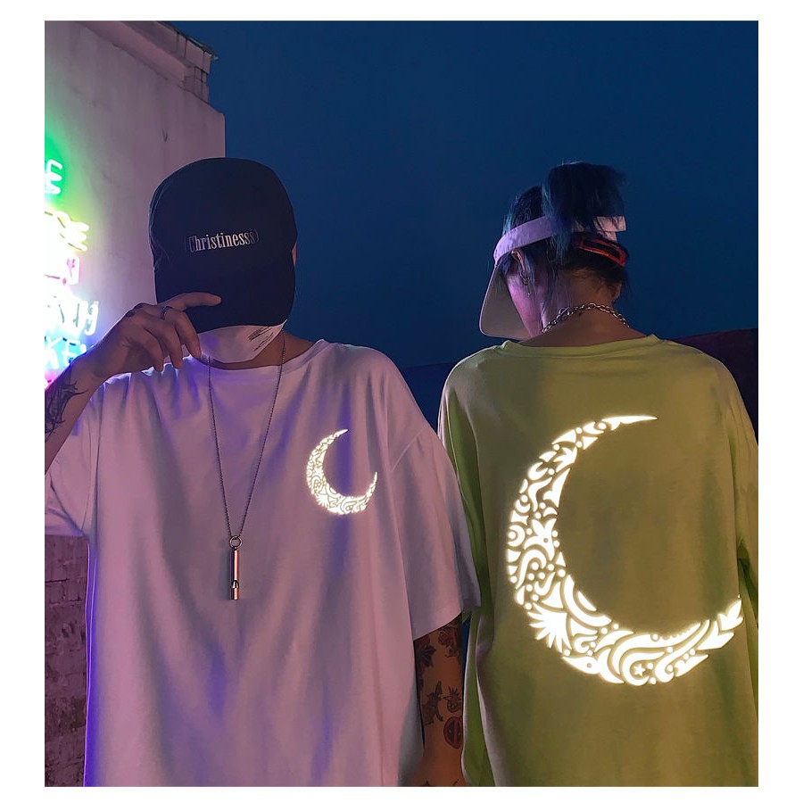 Áo thun Stee Phản Quang MOON PART 2 Họa tiết Unisex