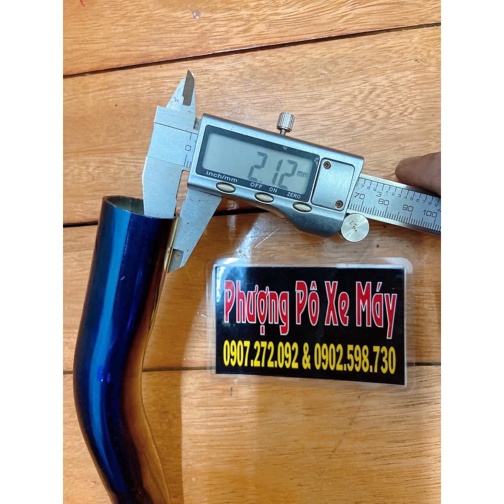Cổ pô inox xi titan màu gắn pô zin cho VARIO 125-150/ CLICK THÁI 125-150
