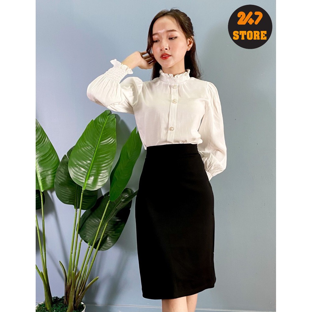 Chân Váy Midi Công Sở Đẹp dáng dài mặc che khuyết điểm 247store | BigBuy360 - bigbuy360.vn