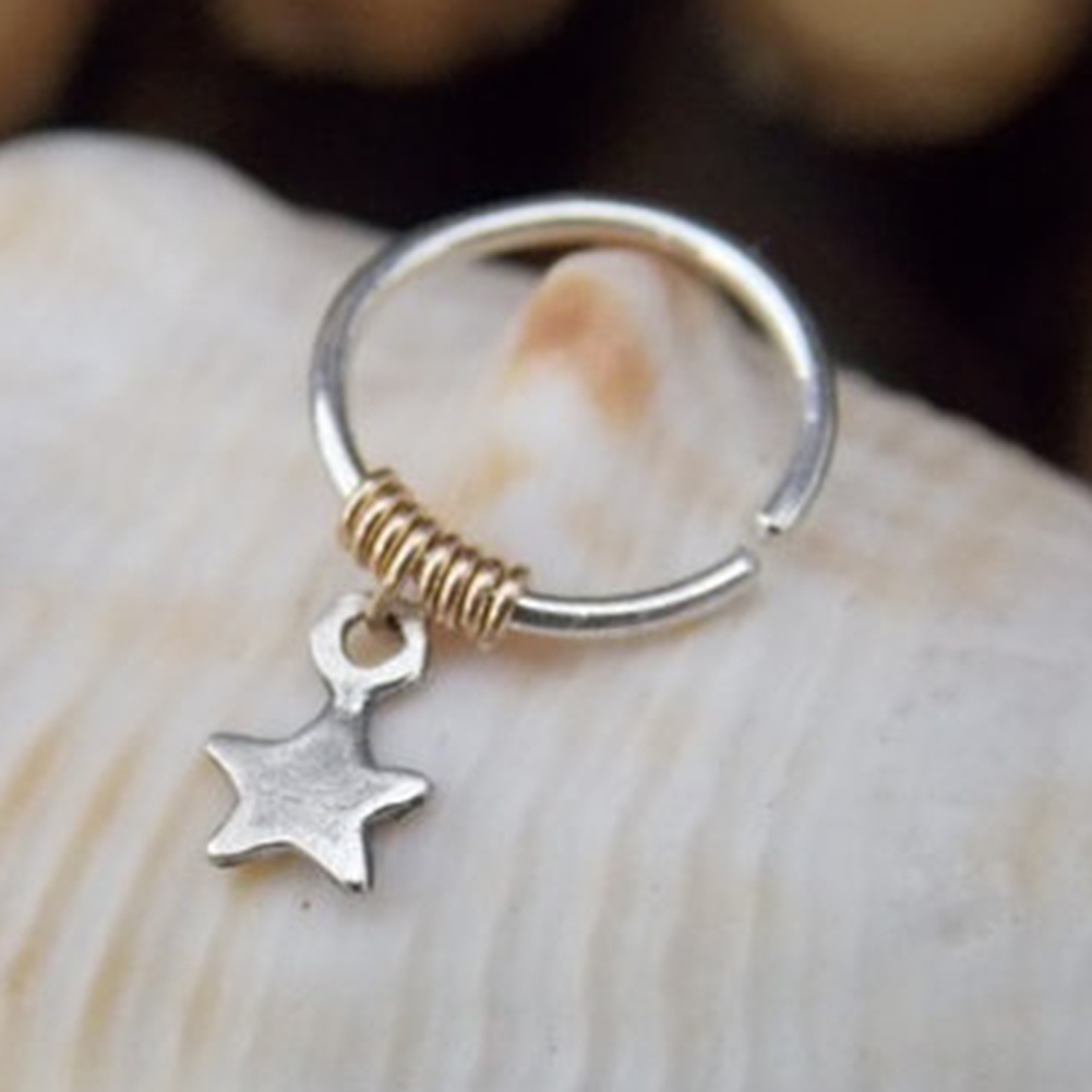 Khuyên tai hình ngôi sao mạ vàng/bạc độc đáo