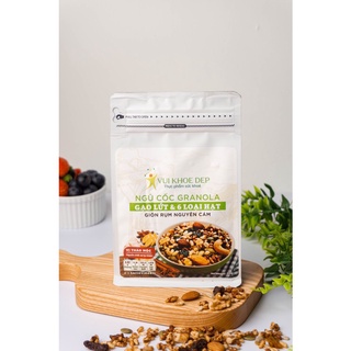 Hạt Granola giảm cân Mix 3 vị ăn kiêng siêu ngon, keto, Vui Khoẻ Đẹp, đồ ăn vặt healthy, keto