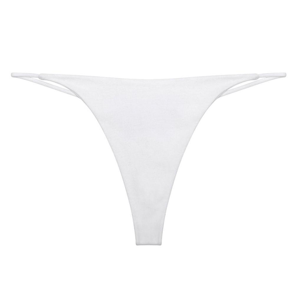 IVORY Quần Lót Cotton Hai Lớp Lưng Thấp Màu Trơn Thoáng Khí Cho Nữ